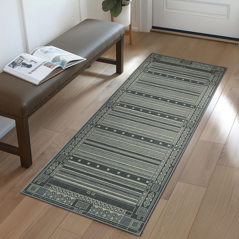 Mcow Low Pile Machine Washable Non-Slip Area Rug - 8'X10'