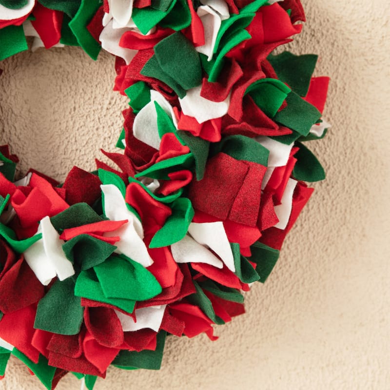 Christmas Plaid Fabric Decorative Wreath