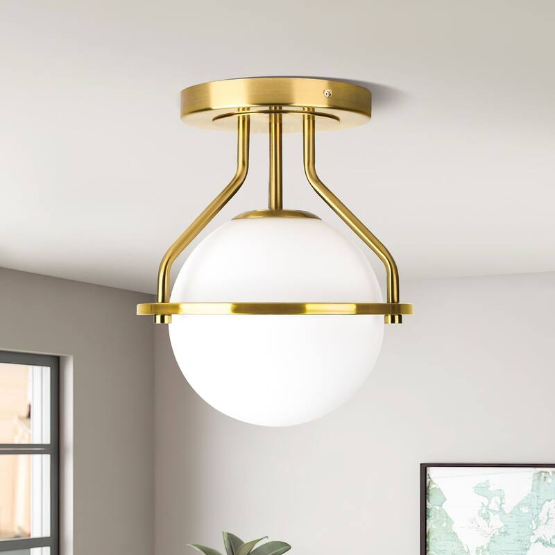 1-Lights Glass Flush Mount