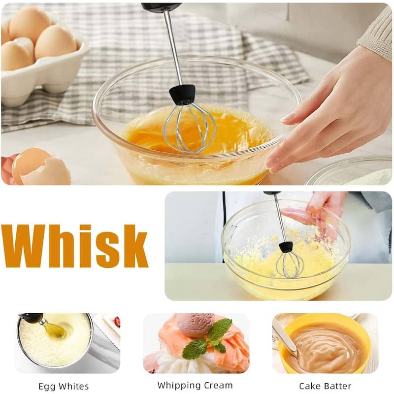 Kitchen Whisk, Handheld USB Rechargeable Mini Milk Froth Mixer