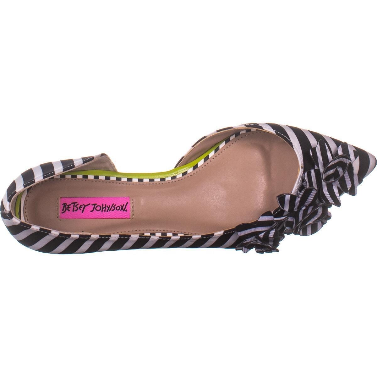 betsey johnson white flats