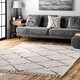 preview thumbnail 7 of 21, nuLOOM Boho Chic Zig Zag Trellis Tassel Shag Rug