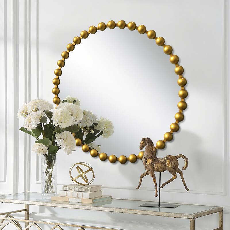 Iron Bead Wall Mirror to Enhance the Overall Otyle