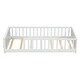 preview thumbnail 55 of 58, Sturdy Structure Floor Twin size Platform Bed with Built-in Book Storage Rack,Kids and Baby