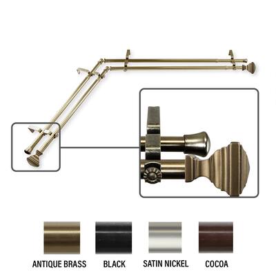 InStyleDesign Saturnino Corner Window Double Curtain Rod 13/16 inch dia.