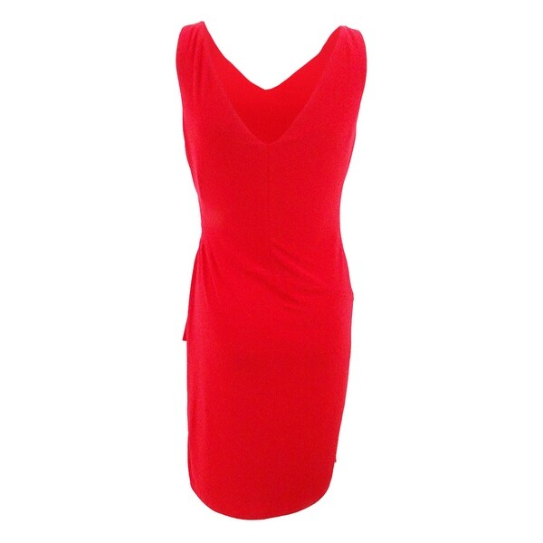 ralph lauren shirred jersey gown