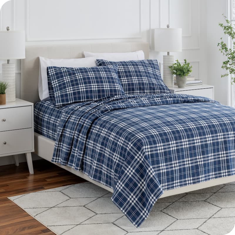 Bare Home Cotton Flannel Sheet Set - Velvety Soft Heavyweight