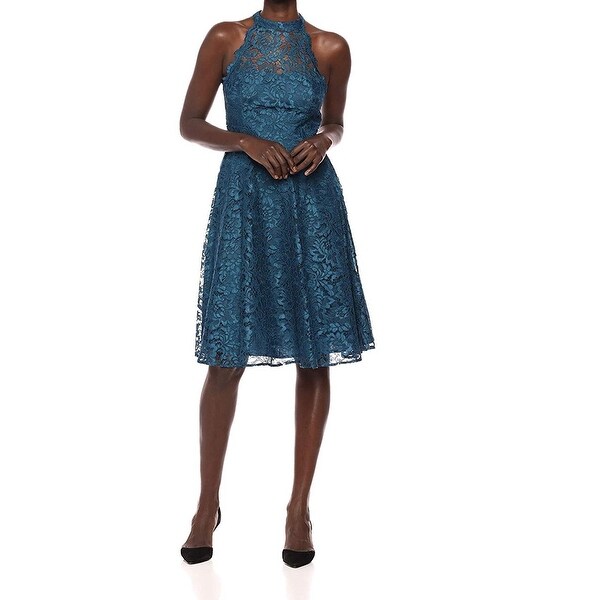 eliza j teal dress