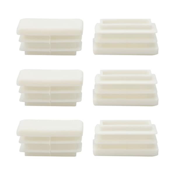 15x30mm Plastic Ribbed Tube Inserts End Caps Patio Furniture Feet