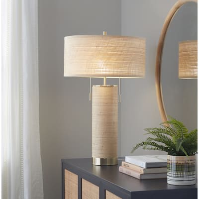 The Curated Nomad Leah 29" Rattan Table Lamp