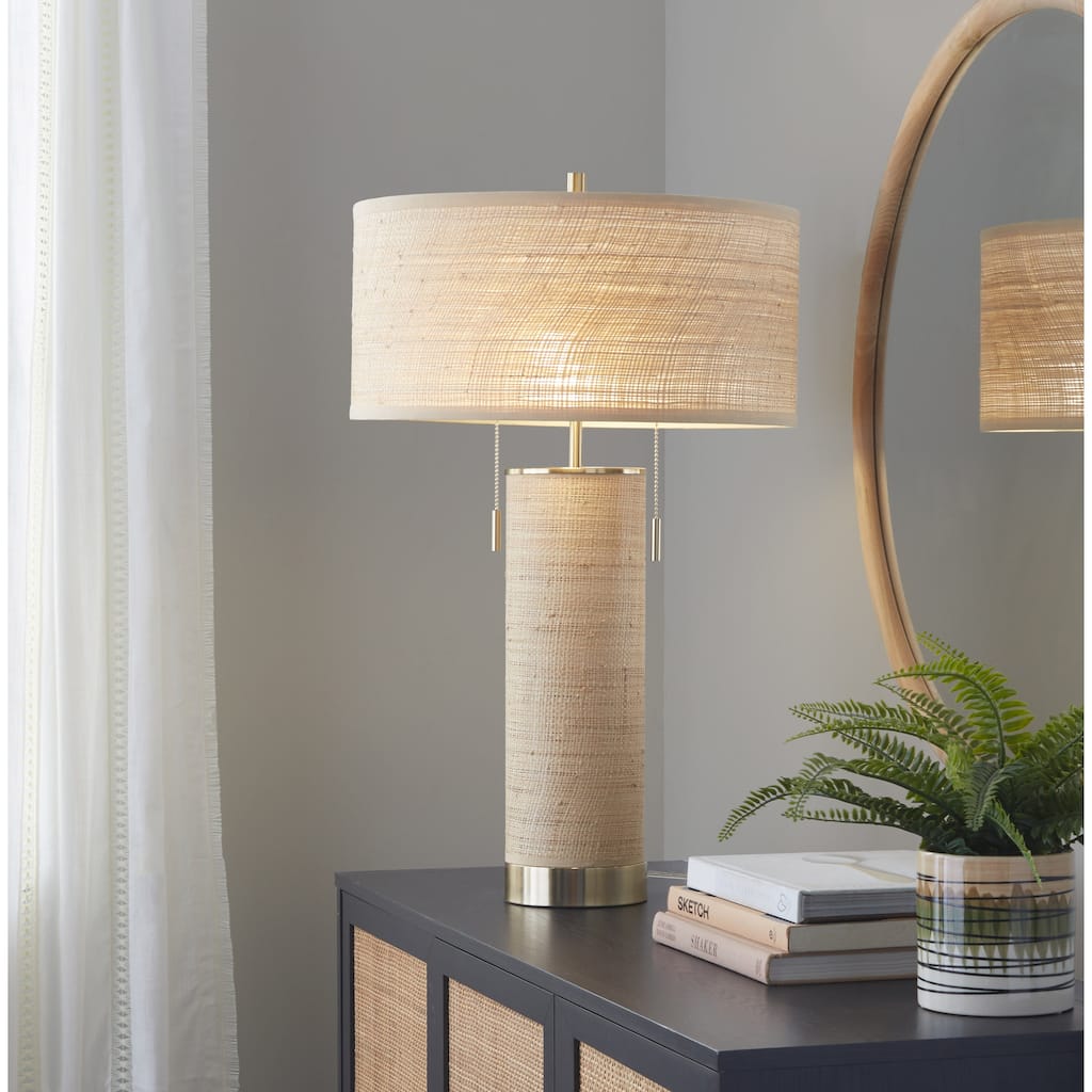 The Curated Nomad Leah 29" Rattan Table Lamp