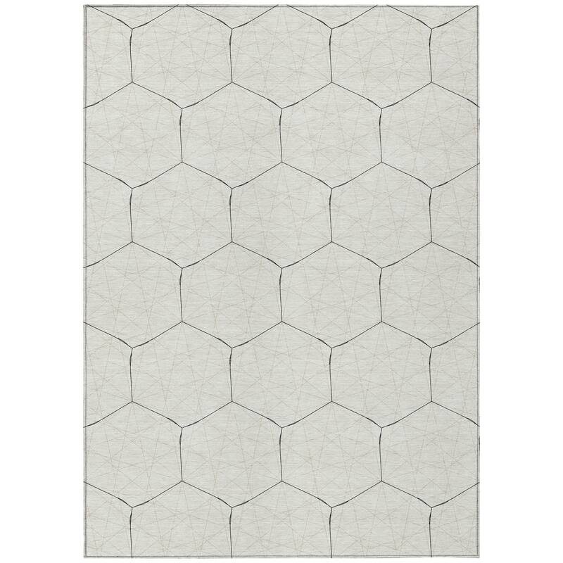 HomeRoots Geometric Transitional Rectangle Outdoor Rug