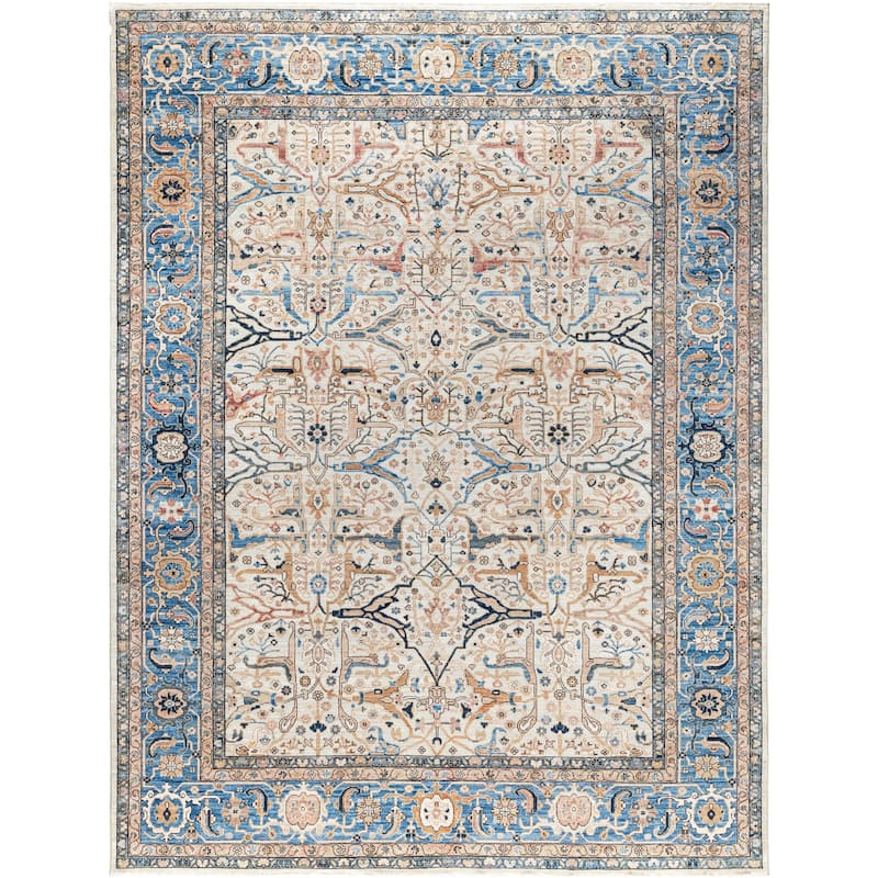 Serapi One-of-a-Kind Hand-Knotted Area Rug - Ivory - 9' 0" x 11' 10"