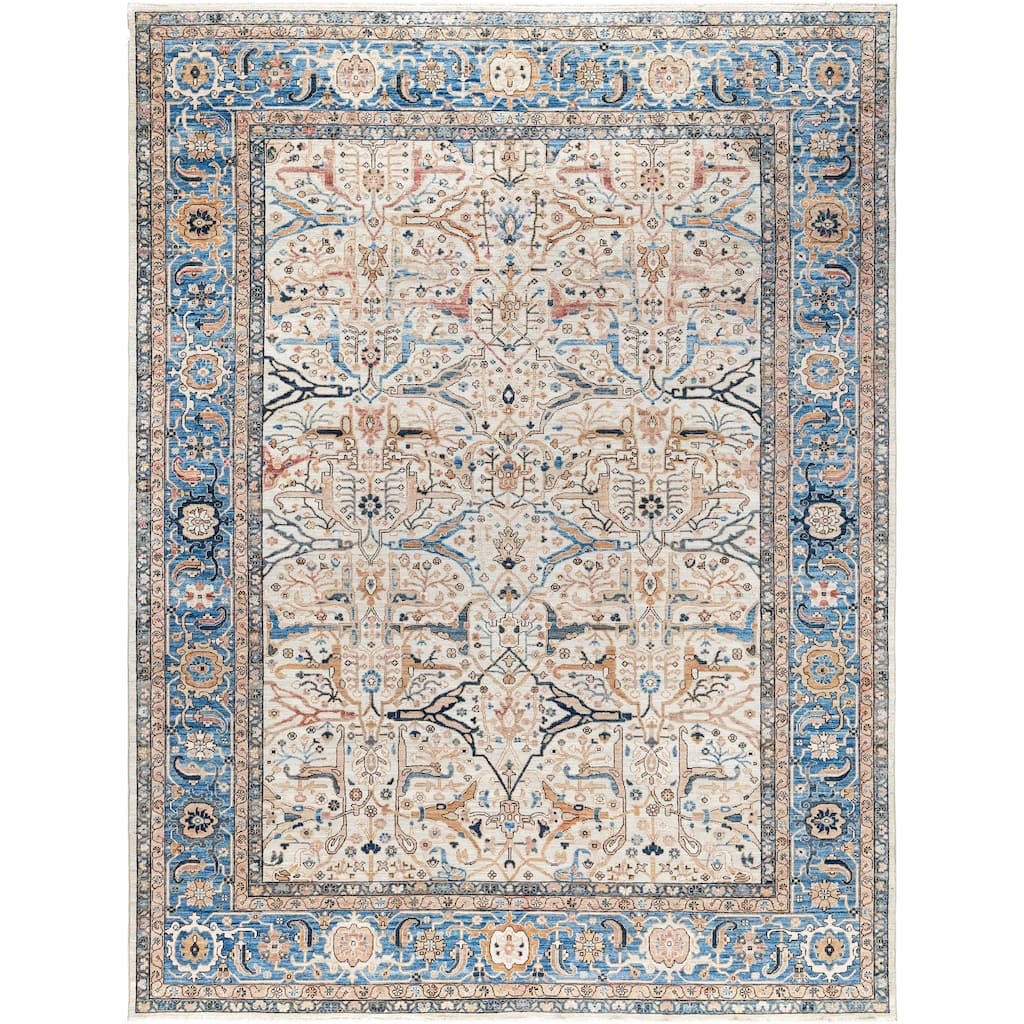 Serapi One-of-a-Kind Hand-Knotted Area Rug - Ivory - 9' 0" x 11' 10"