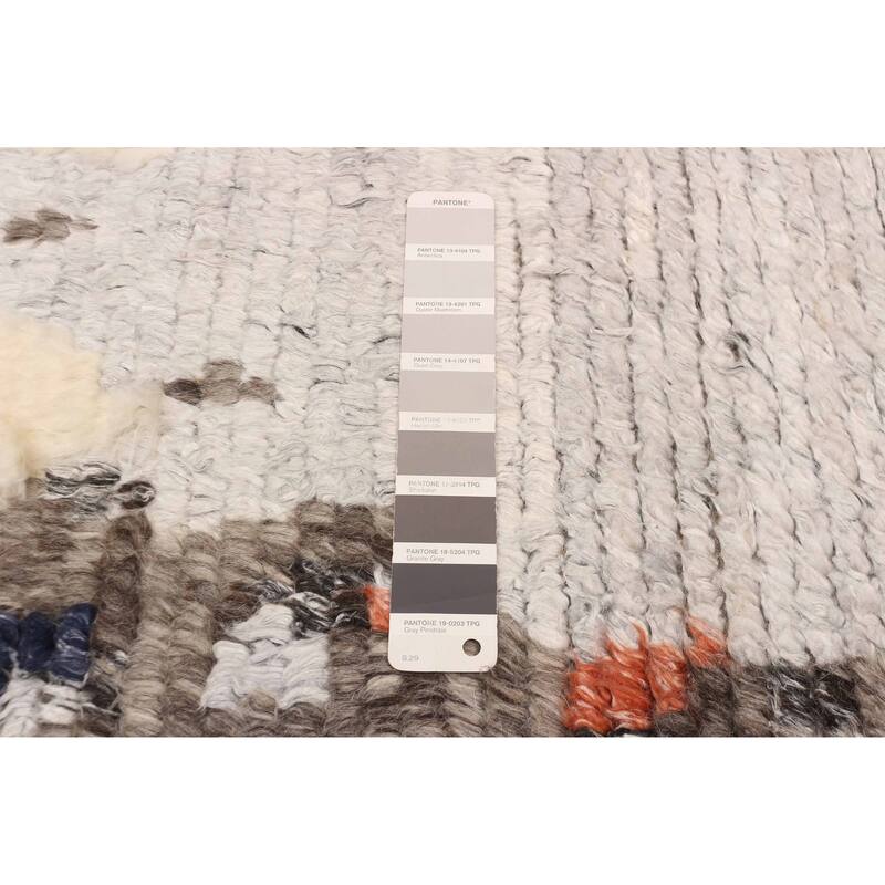 ECARPETGALLERY Hand-knotted Tangier Light Grey Silk, Wool Rug - 8'2 x 9'8