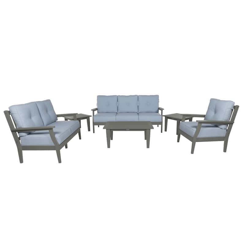 HIGHWOOD Lehigh 6-Piece Grand Deep Seating Set - Bliss Dew