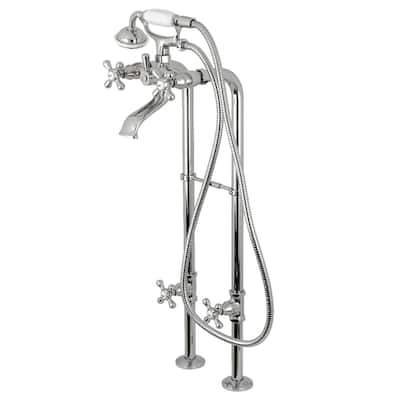 Kingston Brass Traditional Freestanding Tub Faucet with Hand Shower and Supply Line