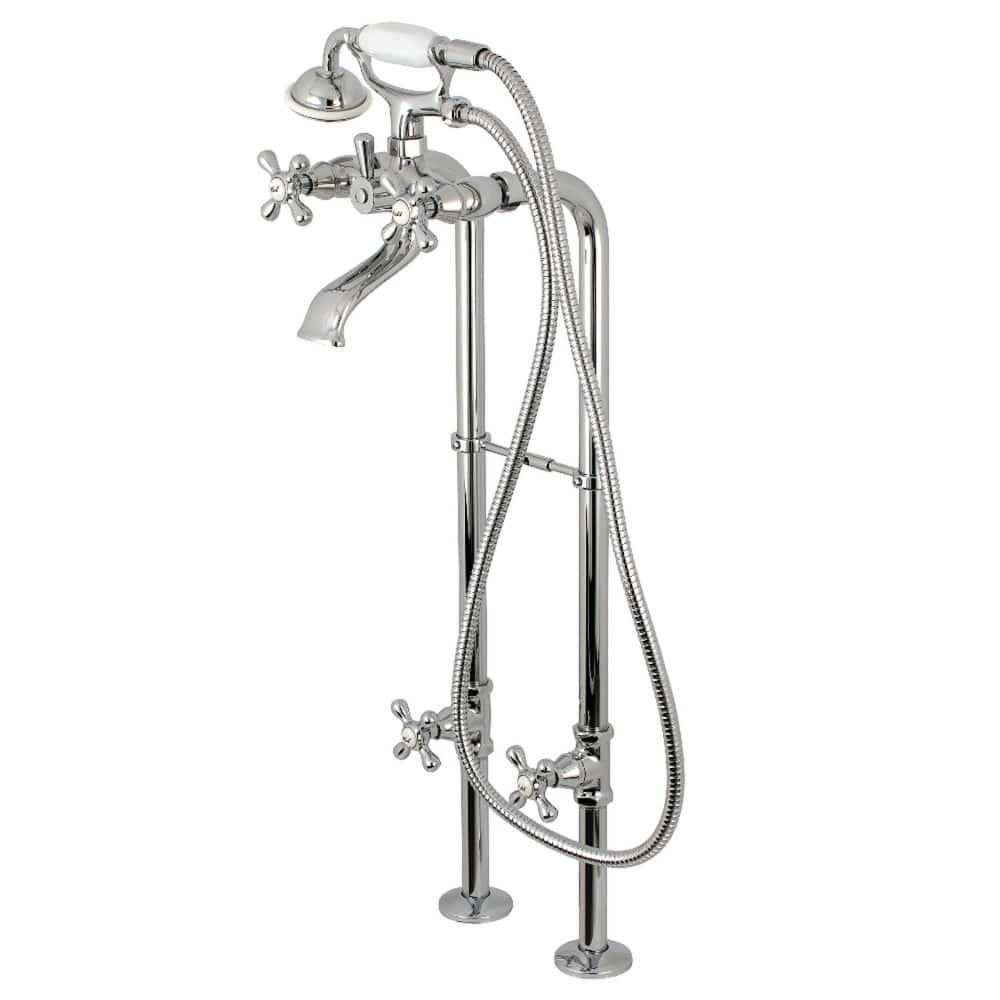 Traditional Freestanding Tub Faucet with Supply Line and Stop Valve