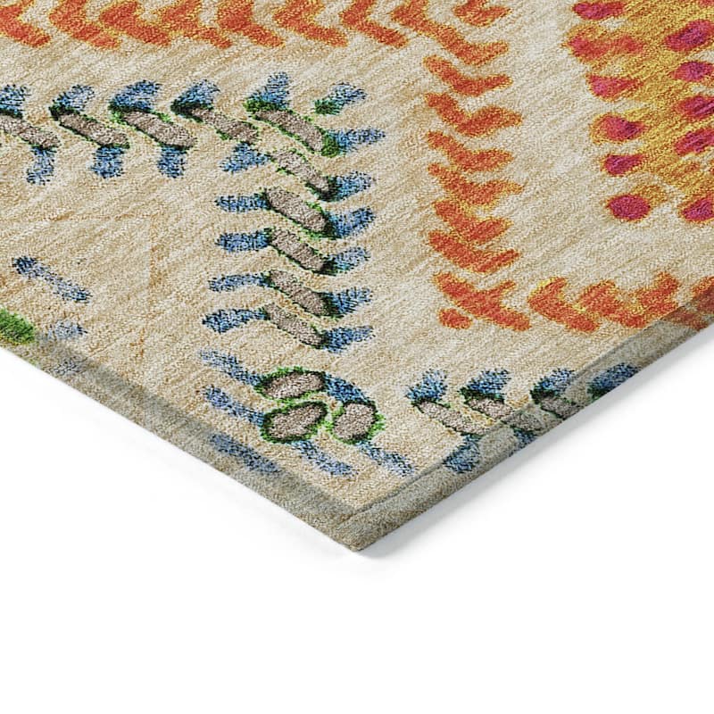 HomeRoots Geometric Transitional Rectangle Outdoor Rug