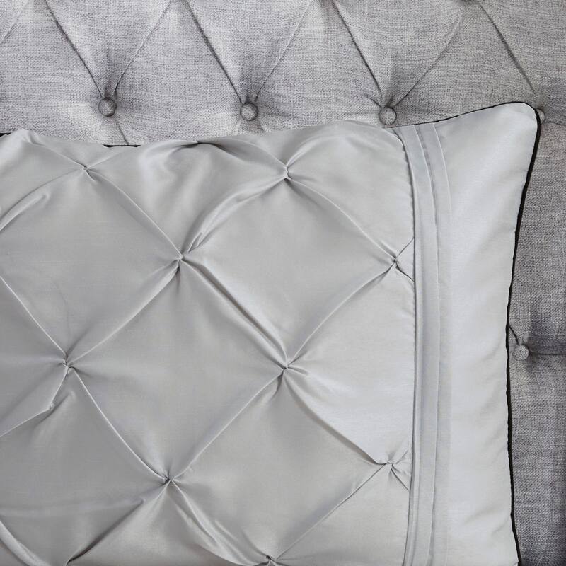 GDF Studio - Laurel 7-Piece Tufted Comforter Set with Decorative Pillows