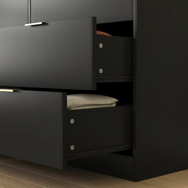 Simply Modern 6-Drawer Dresser, Chest Of Drawers- Large Storage Cabinet