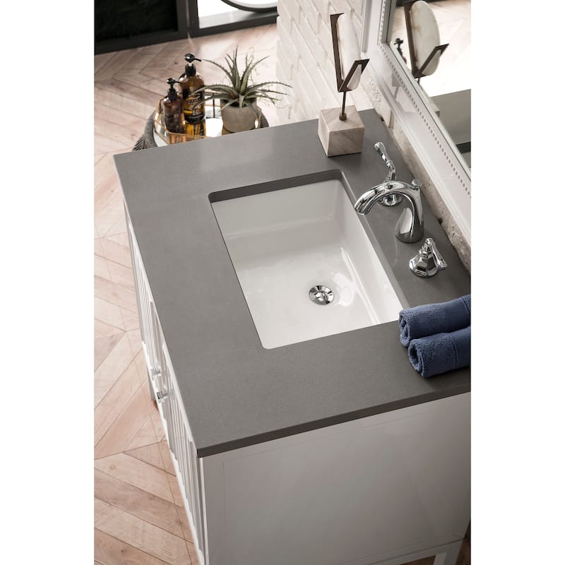James Martin Vanities Athens 30" Single Vanity Cabinet, Glossy White