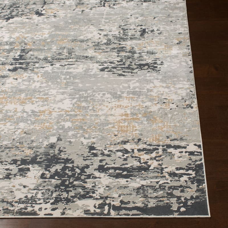 Livabliss Farmhouse Milano Abstract Area Rug - 2'7" x 7'7" - Grey/Tan
