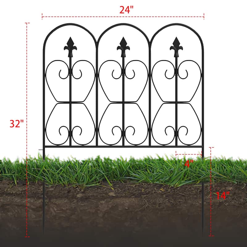 Timechee Garden Fence Decorative Landscape Edging Border, 5/10 Panels