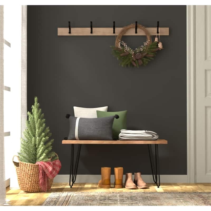 Wooden Rectangular Coffee Table - 40" - Black