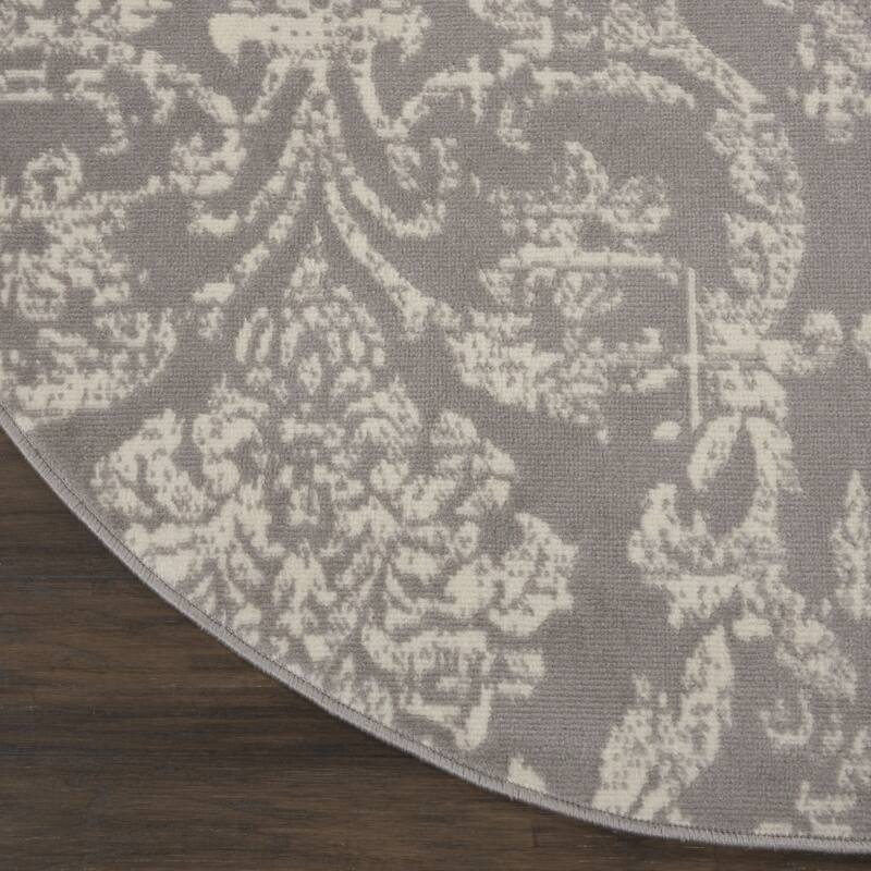 Sadis Power Loomed Geometric Area Rug By HomeRoots - 5' Round