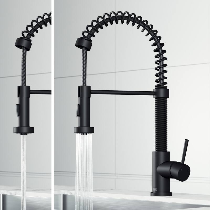 VIGO Edison 19" H Single Handle Pull-Down Sprayer Kitchen Faucet