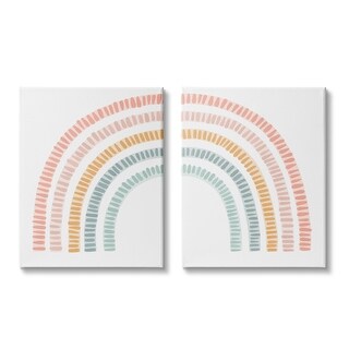 Stupell Patterned Rainbow Arches 2 Piece Canvas Wall Art Set Design by ...