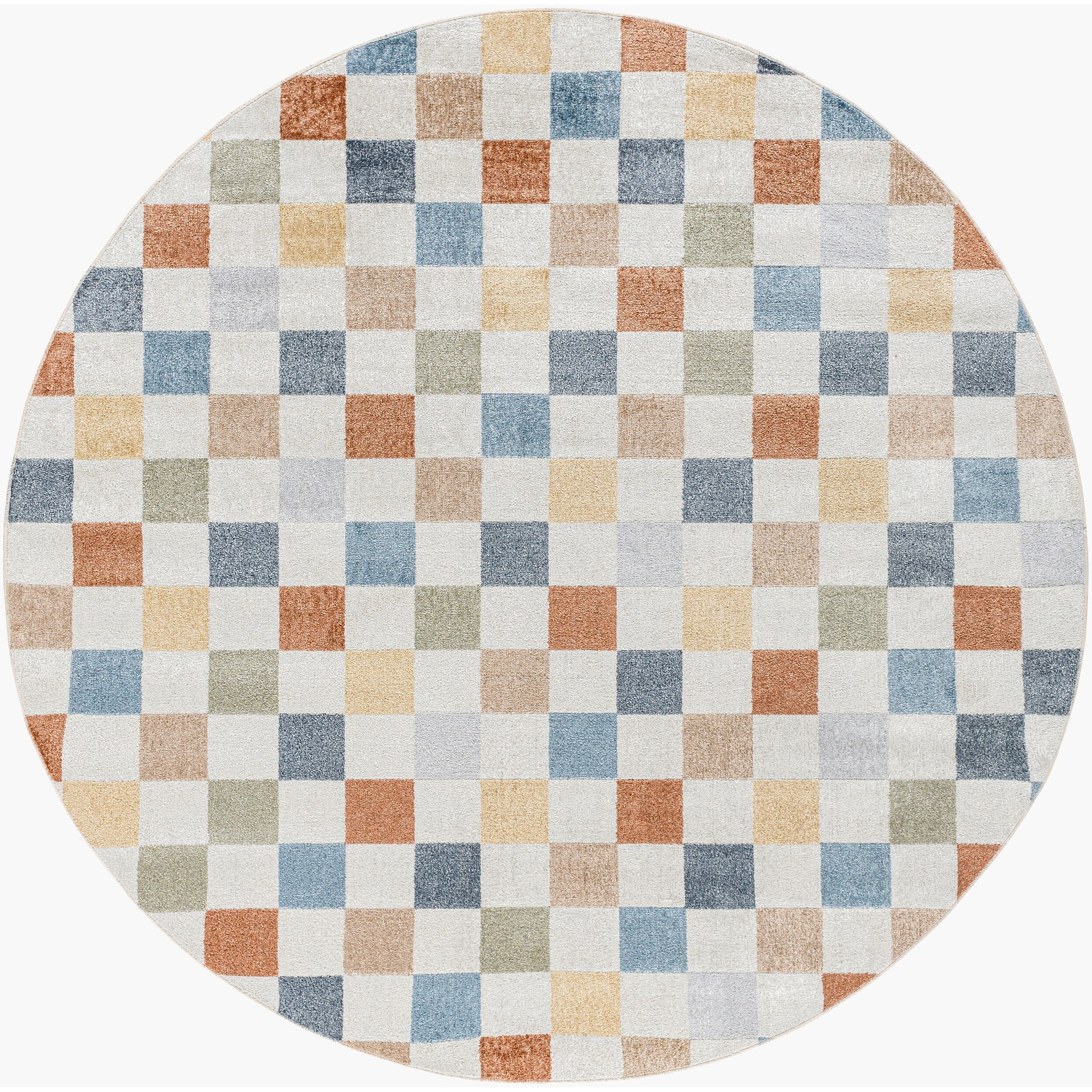 Livabliss Lillian Machine Washable Checkered Area Rug