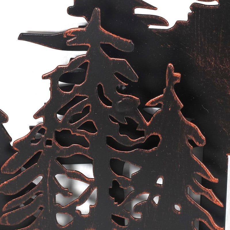 Adeco Metal Wall Decor Black Metal Wall Art Panel Sculptures