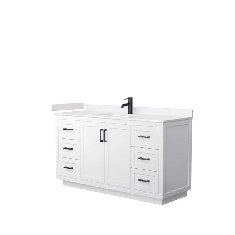Miranda Single Vanity Set, Cultured Marble Top, No Mirror