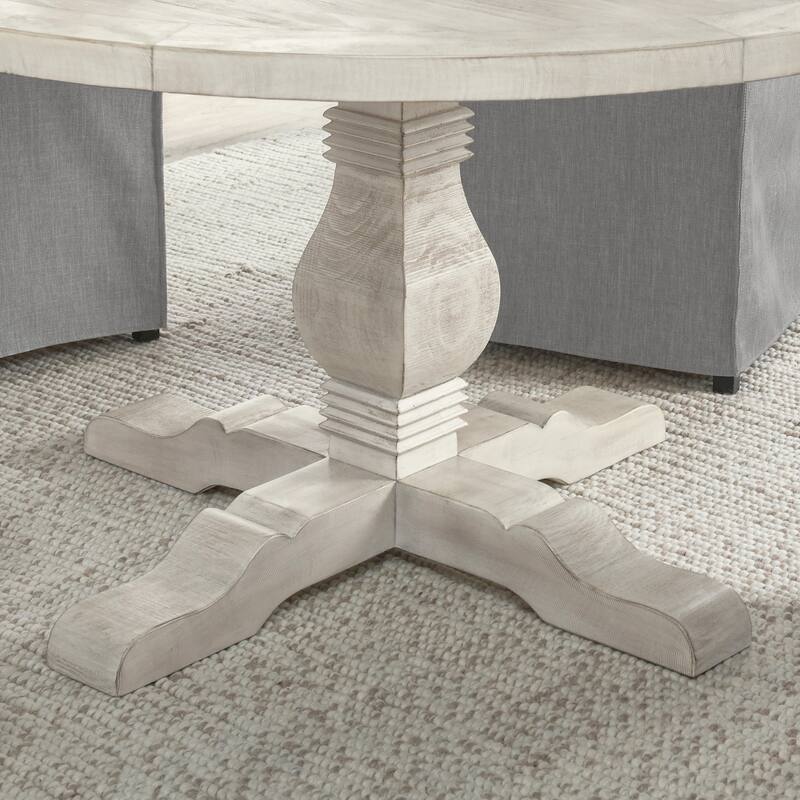 Quincy 55" Round Dining Table in Nordic Ivory by Kosas Home