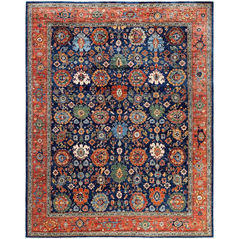 Serapi One-of-a-Kind Hand-Knotted Area Rug - Blue - 8' 2" x 10' 1"