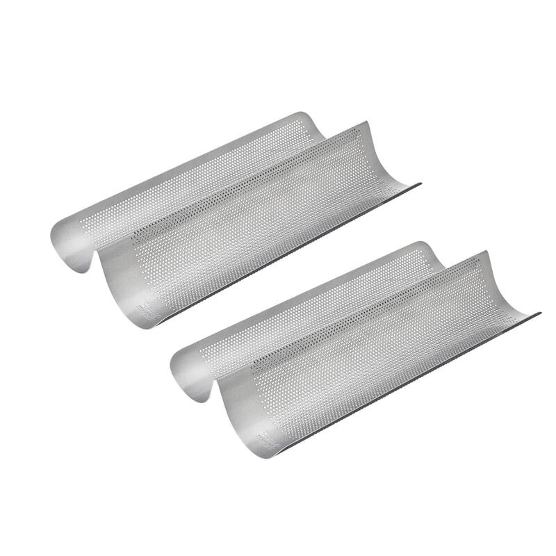 Chicago Metallic Perforated French Bread Pan - 2 Piece