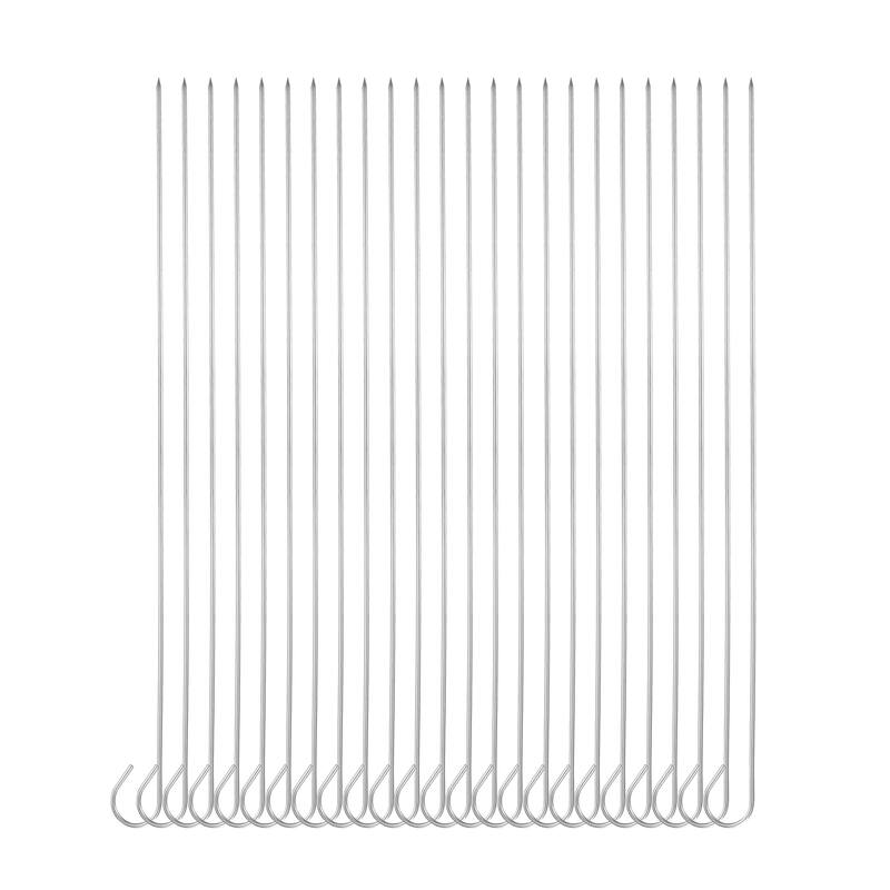 24pcs Kebob Skewers 28.5cm x 2.2mm Round BBQ Grill Sticks - 28.5cm x 2.2mm