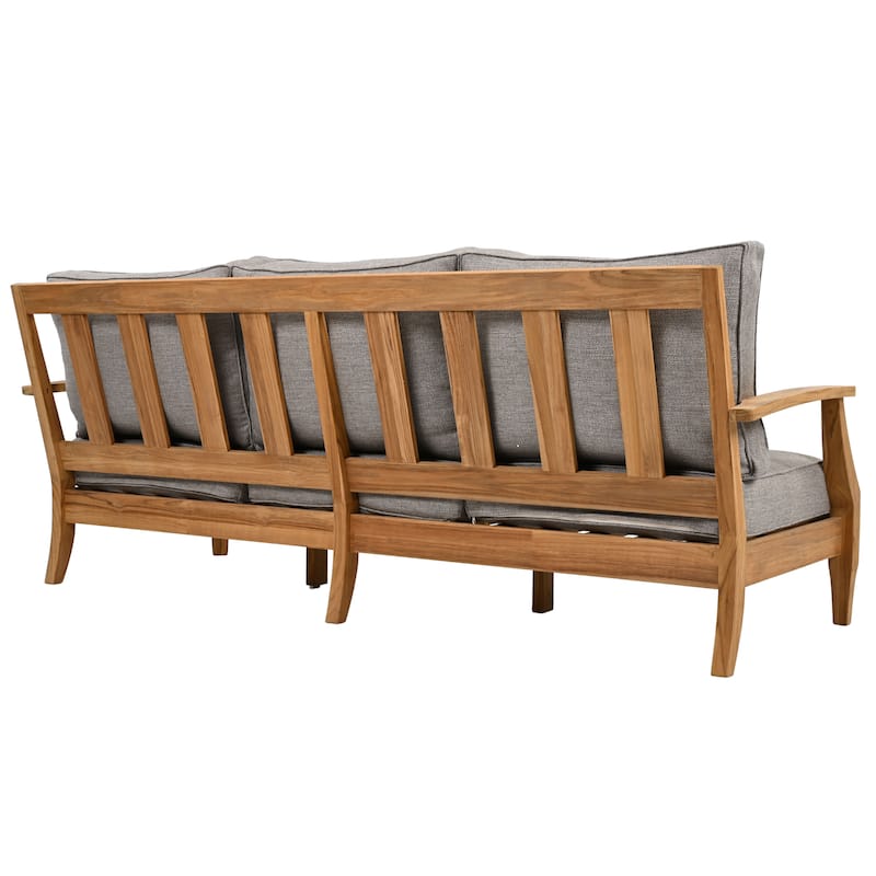 SAFAVIEH Couture Martinique Wood Patio Sofa - 82"W x 35"D x 32"H