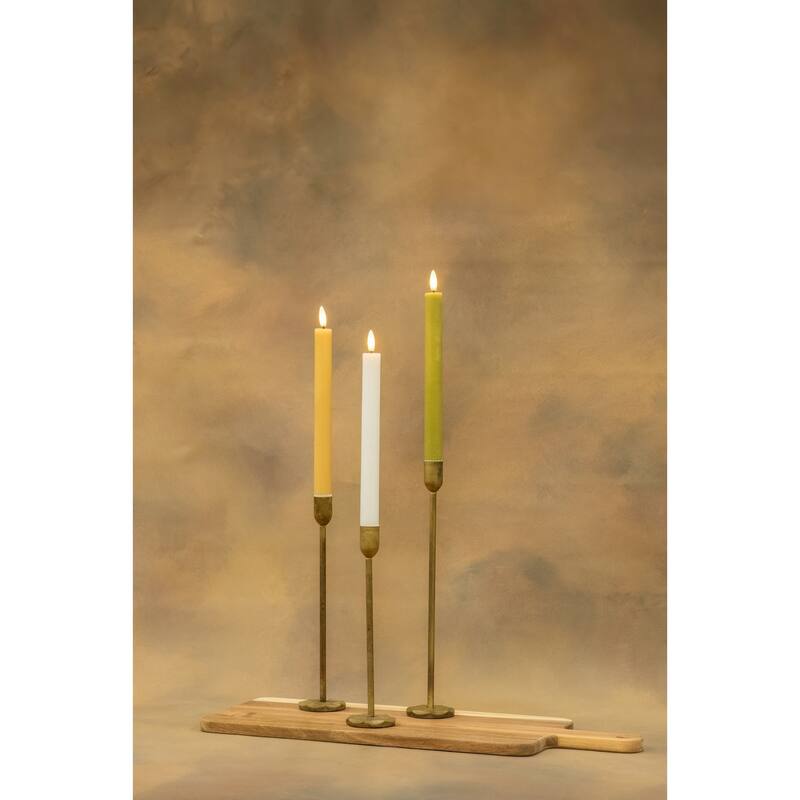 Medium 3D Flame LED Taper Candles - 8.5" - Set of 2