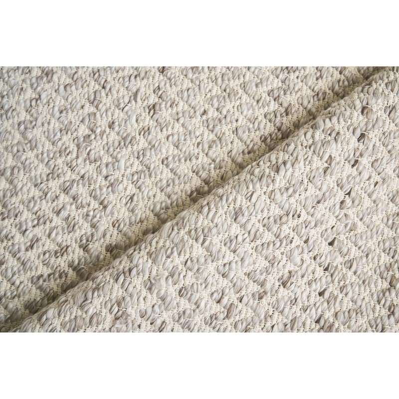 EXQUISITE RUGS Rialto Handwoven Polyester/Cotton Grey Area Rug.