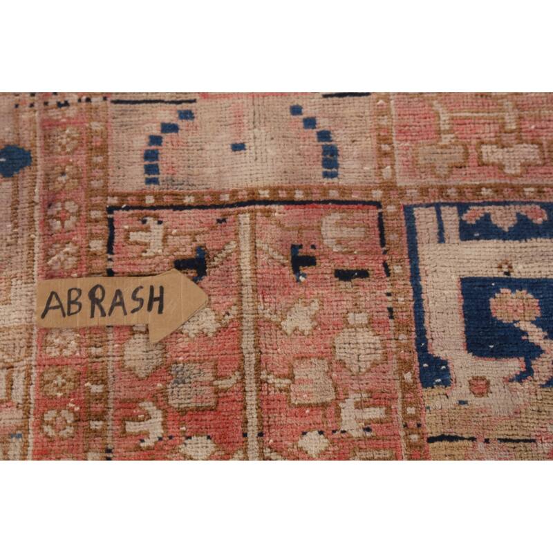 Hand Knotted Oriental 100% Wool Carpet Traditional Geometric Pink Bakhtiari Area Rug - 7' 5'' X 4' 7''