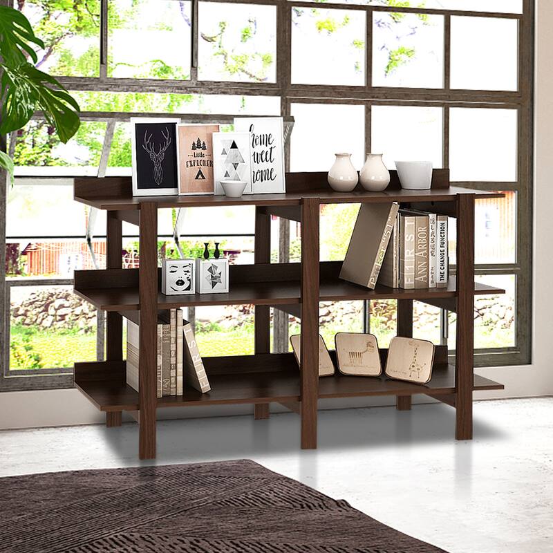 Costway 59'' 3 Tier Console Table with Storage Wooden Sofa Entryway - See Details
