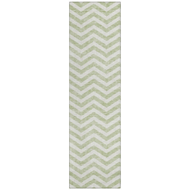 Machine Washable Indoor/ Outdoor Chantille Chevron Stripe Rug