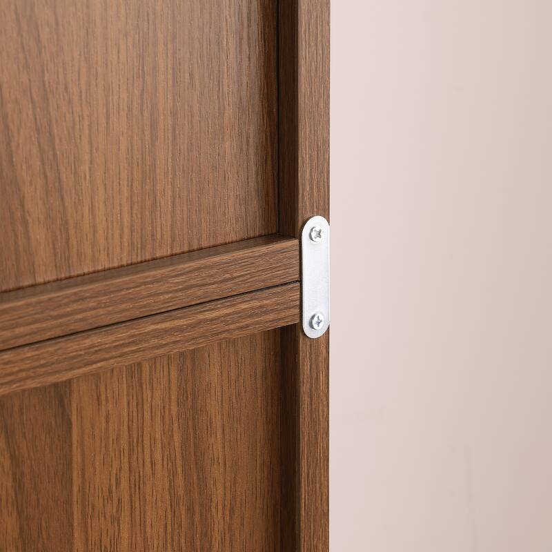 Roomfitters 8-Tier Tall Narrow Bookcase with Wavy Edge Design, Adjustable Shelves Slim Bookshelf for Living Room or Office