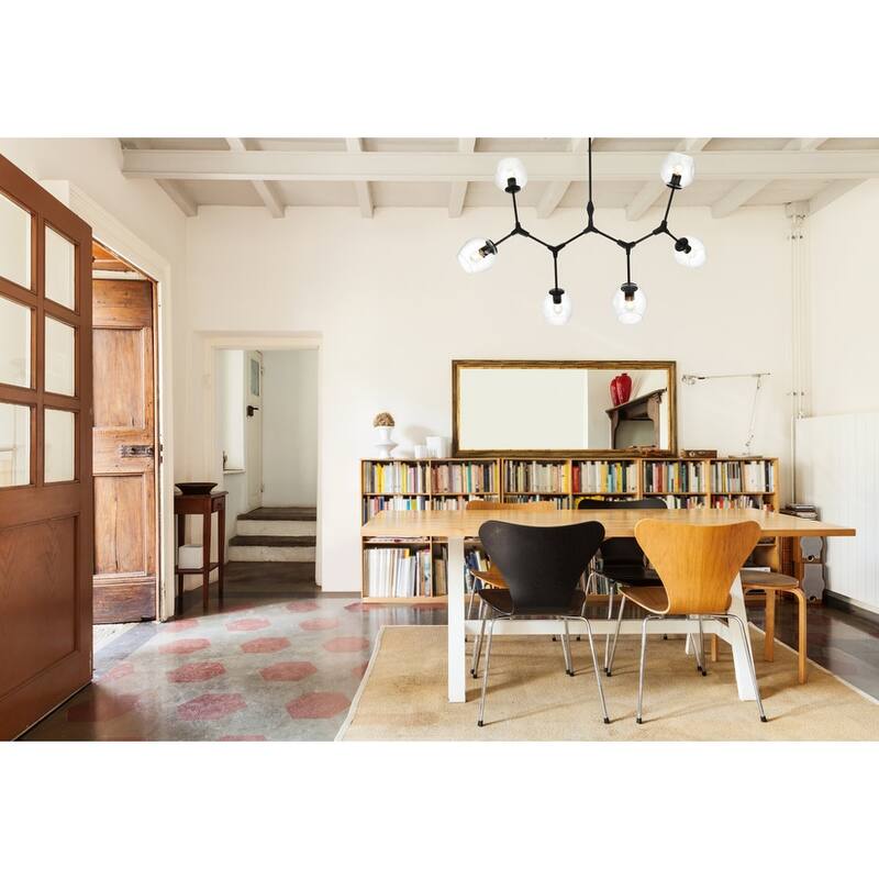 Elegant Lighting 1712G49 Cavoli 6 Light 49" Wide Abstract Chandelier