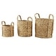 preview thumbnail 12 of 19, Dried Plant Material Coastal Basket (Set of 3) - S/3 20", 17", 13"H