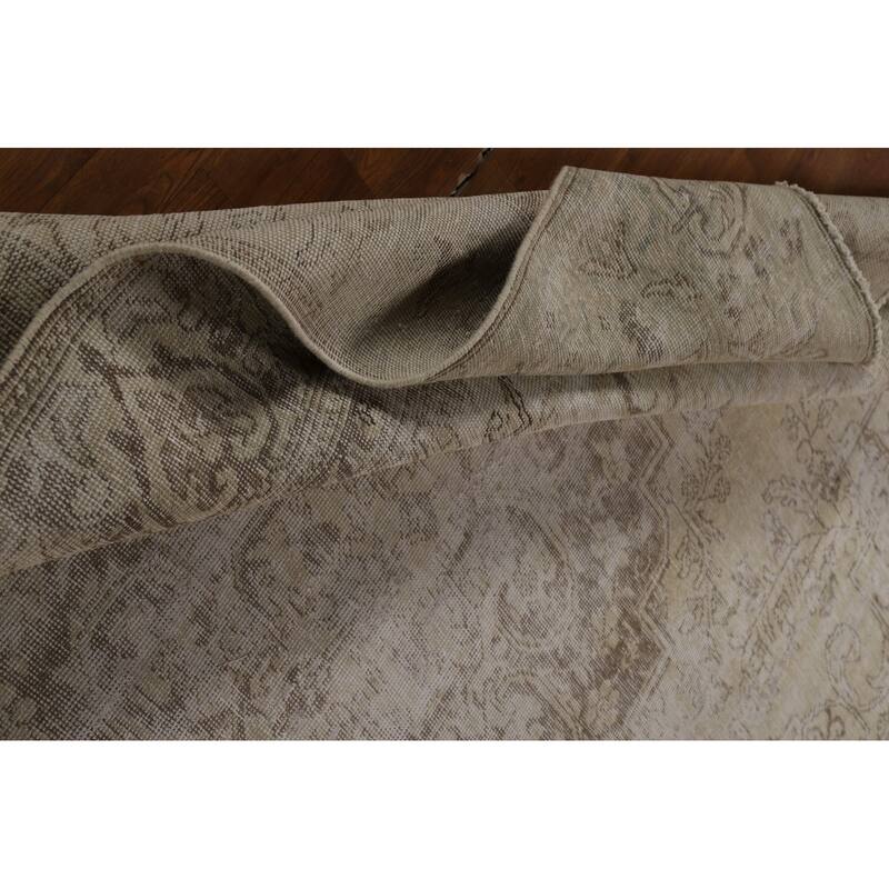 Tabriz Persian Vintage Area Rug Handmade Traditional Wool Carpet - 8'11" x 12'4"