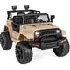 preview thumbnail 1 of 3, 12V Kids Ride On Truck with Remote Control, Spring Suspension - Sand